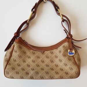 Dooney & Bourke Hobo Bag Jacquard Logo Leather